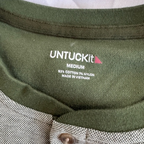 UNTUCKit Sage Green Long Sleeve Henley - Picture 3 of 6